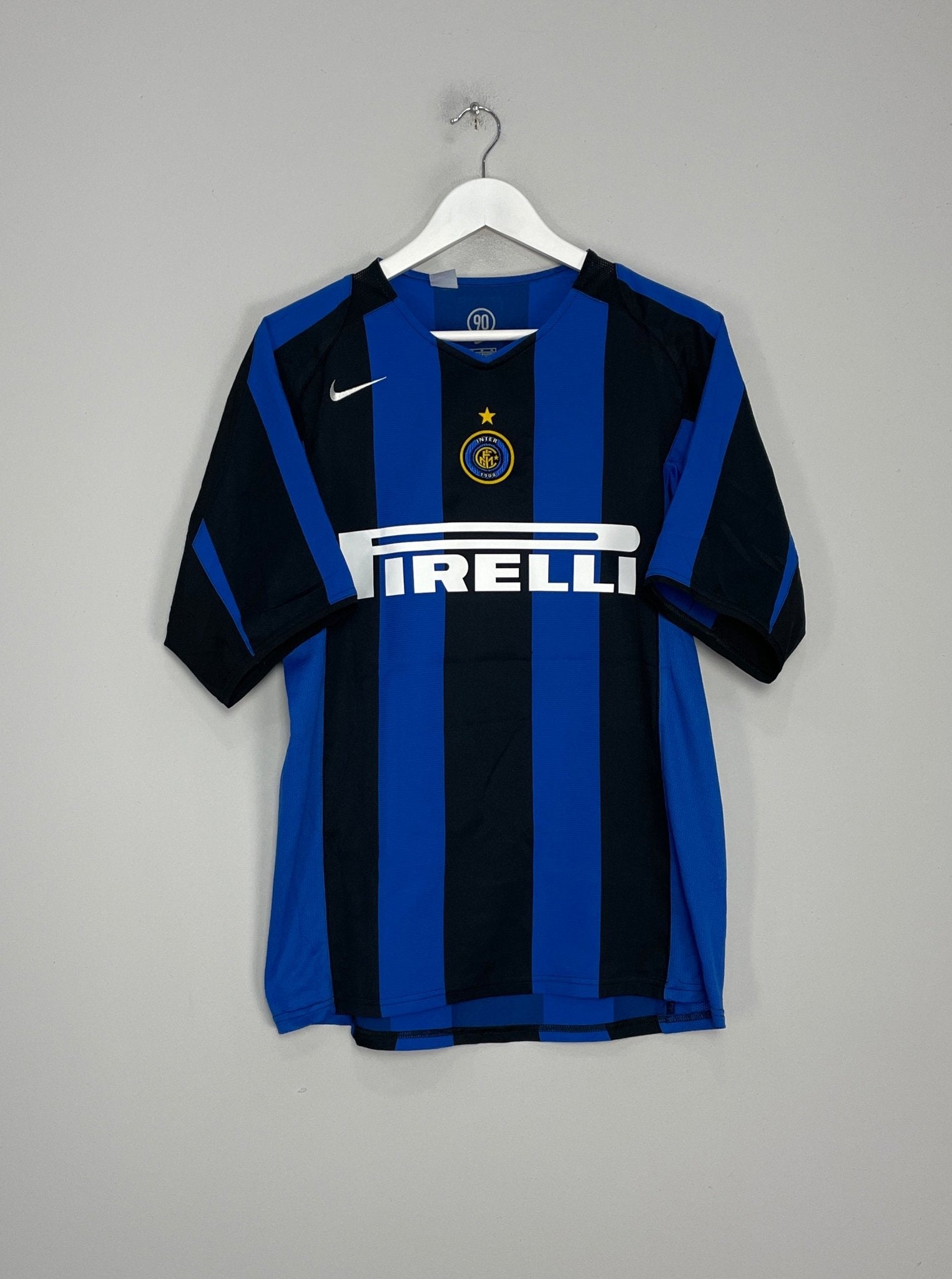 Shop 2004/05 INTER MILAN ADRIANO #10 HOME SHIRT (M) NIKE, classic football shirts, vintage football shirts & retro soccer jerseys at Cult Kits