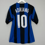 Shop 2004/05 INTER MILAN ADRIANO #10 HOME SHIRT (M) NIKE, classic football shirts, vintage football shirts & retro soccer jerseys at Cult Kits