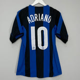 Shop 2004/05 INTER MILAN ADRIANO #10 HOME SHIRT (M) NIKE, classic football shirts, vintage football shirts & retro soccer jerseys at Cult Kits
