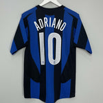 Shop 2004/05 INTER MILAN ADRIANO #10 HOME SHIRT (S) NIKE, classic football shirts, vintage football shirts & retro soccer jerseys at Cult Kits