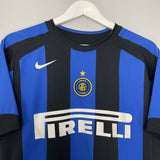 Shop 2004/05 INTER MILAN ADRIANO #10 HOME SHIRT (S) NIKE, classic football shirts, vintage football shirts & retro soccer jerseys at Cult Kits