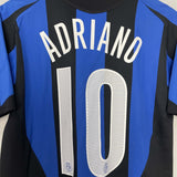 Shop 2004/05 INTER MILAN ADRIANO #10 HOME SHIRT (S) NIKE, classic football shirts, vintage football shirts & retro soccer jerseys at Cult Kits