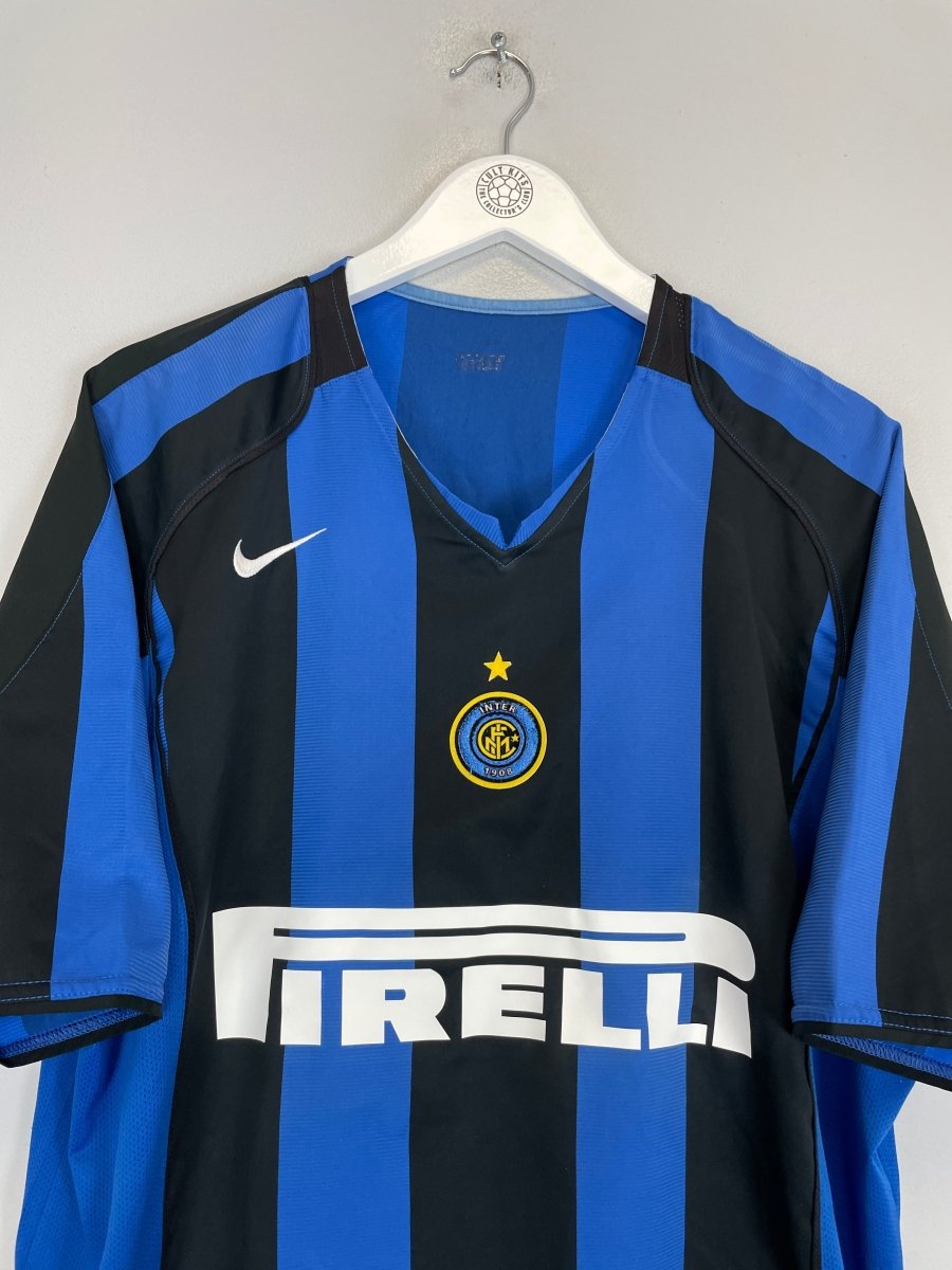 2004/05 INTER MILAN J.ZANETTI 4 HOME SHIRT (XL) NIKE - Cult Kits - XL - Buy Vintage Football Shirts, Authentic Retro Football Shirts For Sale, Classic Football Shirts & Soccer Jersey