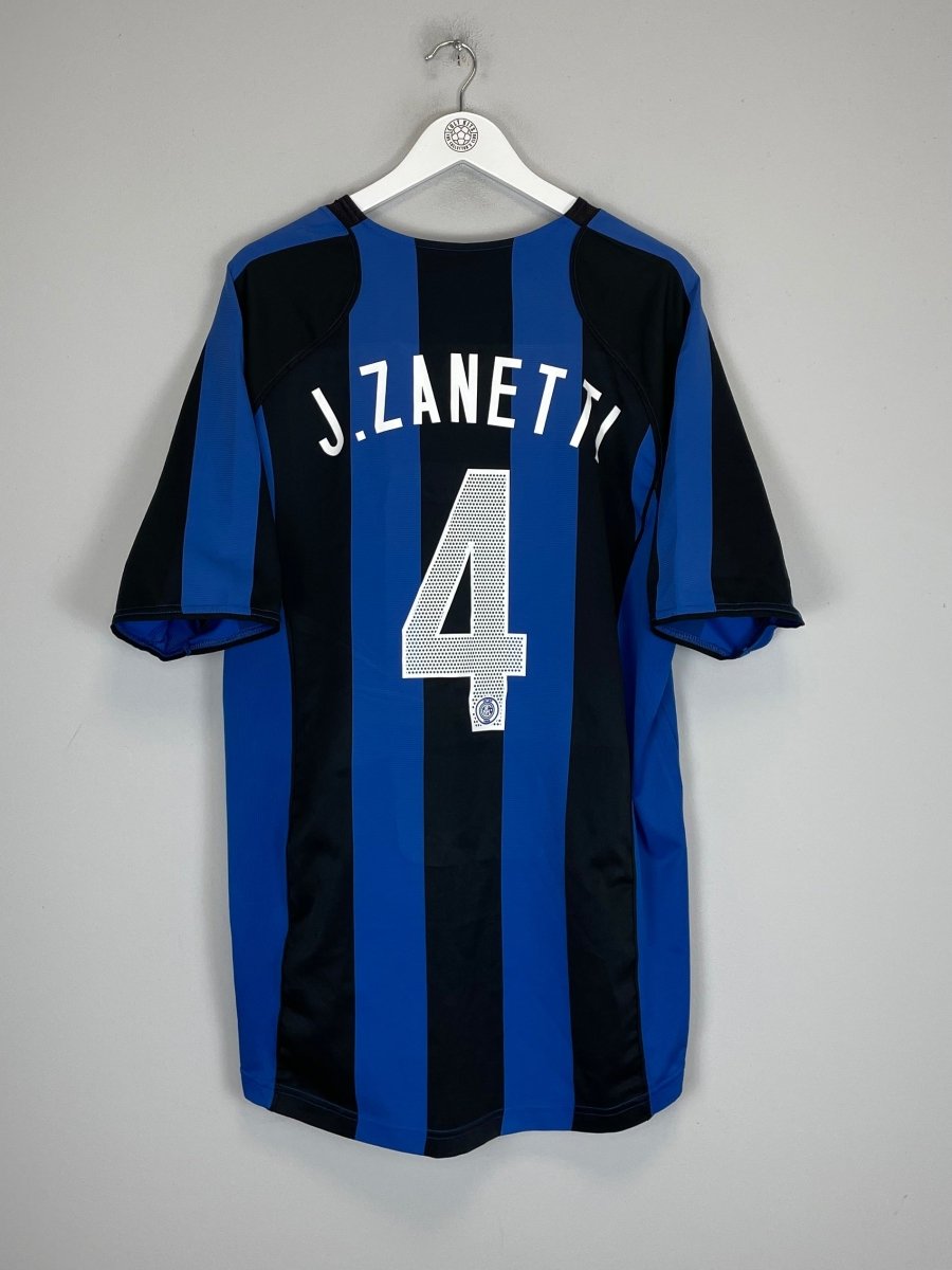 2004/05 INTER MILAN J.ZANETTI 4 HOME SHIRT (XL) NIKE - Cult Kits - XL - Buy Vintage Football Shirts, Authentic Retro Football Shirts For Sale, Classic Football Shirts & Soccer Jersey