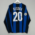 Shop 2004/05 INTER MILAN RECOBA #20 L/S HOME SHIRT (M) NIKE, classic football shirts, vintage football shirts & retro soccer jerseys at Cult Kits