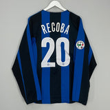 Shop 2004/05 INTER MILAN RECOBA #20 L/S HOME SHIRT (M) NIKE, classic football shirts, vintage football shirts & retro soccer jerseys at Cult Kits