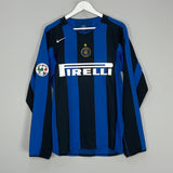 Shop 2004/05 INTER MILAN RECOBA #20 L/S HOME SHIRT (M) NIKE, classic football shirts, vintage football shirts & retro soccer jerseys at Cult Kits