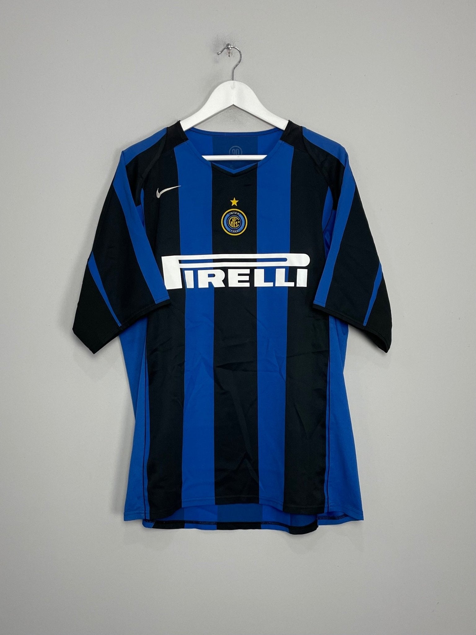 Shop 2004/05 INTER MILAN VIERI #32 HOME SHIRT (XL) NIKE, classic football shirts, vintage football shirts & retro soccer jerseys at Cult Kits