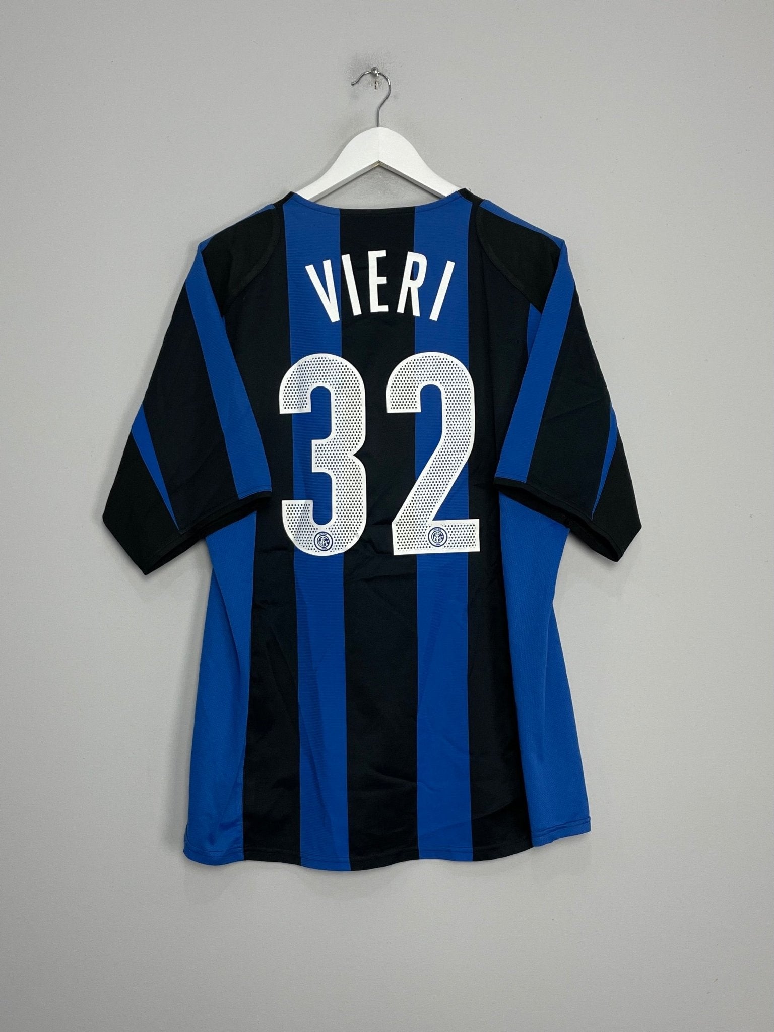 Shop 2004/05 INTER MILAN VIERI #32 HOME SHIRT (XL) NIKE, classic football shirts, vintage football shirts & retro soccer jerseys at Cult Kits