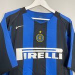 Shop 2004/05 INTER MILAN VIERI #32 HOME SHIRT (XL) NIKE, classic football shirts, vintage football shirts & retro soccer jerseys at Cult Kits