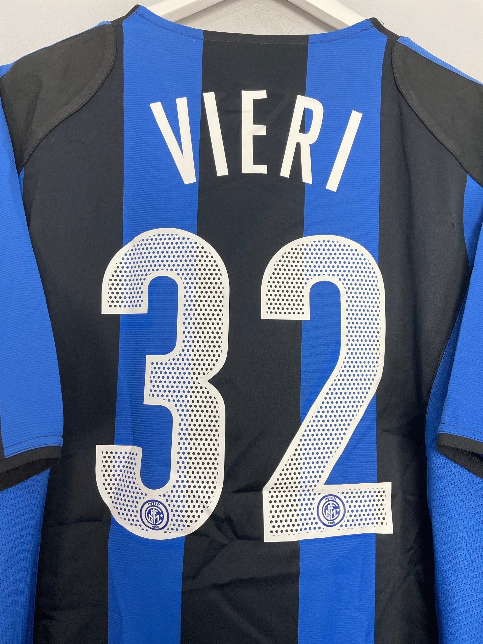 Shop 2004/05 INTER MILAN VIERI #32 HOME SHIRT (XL) NIKE, classic football shirts, vintage football shirts & retro soccer jerseys at Cult Kits