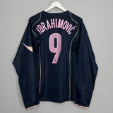 Shop 2004/05 JUVENTUS IBRAHIMOVIC #9 L/S AWAY SHIRT (L) NIKE, classic football shirts, vintage football shirts & retro soccer jerseys at Cult Kits