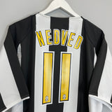 Shop 2004/05 JUVENTUS NEDVED #11 *BNWT* HOME SHIRT (XL) NIKE, classic football shirts, vintage football shirts & retro soccer jerseys at Cult Kits
