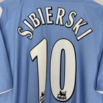 Shop 2004/05 MANCHESTER CITY SIBIERSKI #10 HOME SHIRT (XL) REEBOK, classic football shirts, vintage football shirts & retro soccer jerseys at Cult Kits
