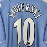 Shop 2004/05 MANCHESTER CITY SIBIERSKI #10 HOME SHIRT (XL) REEBOK, classic football shirts, vintage football shirts & retro soccer jerseys at Cult Kits