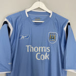 Shop 2004/05 MANCHESTER CITY SIBIERSKI #10 HOME SHIRT (XL) REEBOK, classic football shirts, vintage football shirts & retro soccer jerseys at Cult Kits