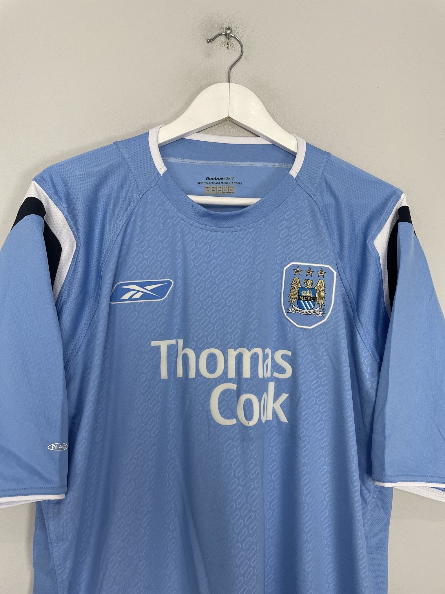 Shop 2004/05 MANCHESTER CITY SIBIERSKI #10 HOME SHIRT (XL) REEBOK, classic football shirts, vintage football shirts & retro soccer jerseys at Cult Kits