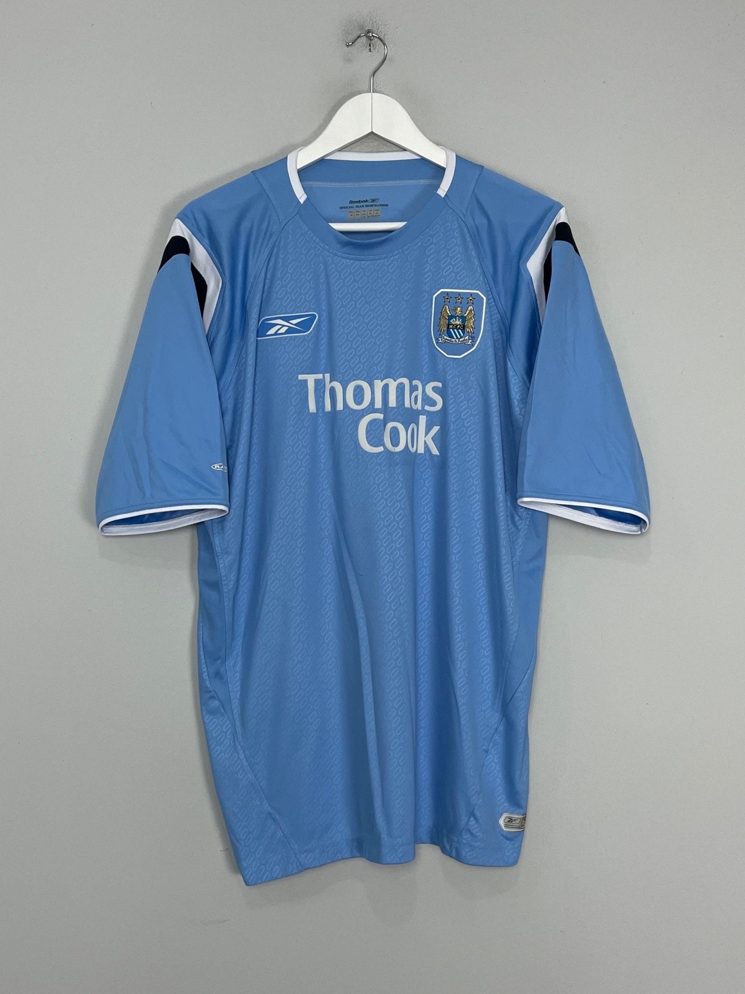 Shop 2004/05 MANCHESTER CITY SIBIERSKI #10 HOME SHIRT (XL) REEBOK, classic football shirts, vintage football shirts & retro soccer jerseys at Cult Kits