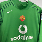 Shop 2004/05 MANCHESTER UNITED VAN DER SAR #19 GK SHIRT (L) NIKE, classic football shirts, vintage football shirts & retro soccer jerseys at Cult Kits