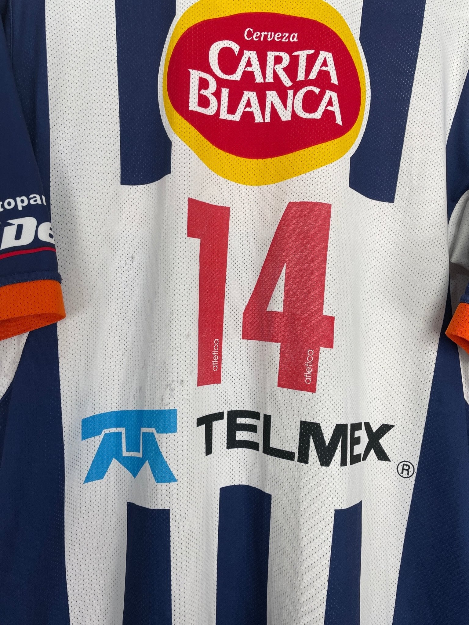 Shop 2004/05 MONTERREY #14 HOME SHIRT (L) ATLETICA, classic football shirts, vintage football shirts & retro soccer jerseys at Cult Kits