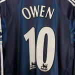 Shop 2004/05 NEWCASTLE UNITED OWEN #10 L/S AWAY SHIRT (XXL) ADIDAS, classic football shirts, vintage football shirts & retro soccer jerseys at Cult Kits