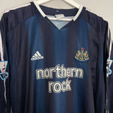 Shop 2004/05 NEWCASTLE UNITED OWEN #10 L/S AWAY SHIRT (XXL) ADIDAS, classic football shirts, vintage football shirts & retro soccer jerseys at Cult Kits