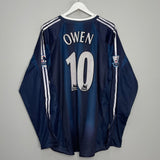 Shop 2004/05 NEWCASTLE UNITED OWEN #10 L/S AWAY SHIRT (XXL) ADIDAS, classic football shirts, vintage football shirts & retro soccer jerseys at Cult Kits