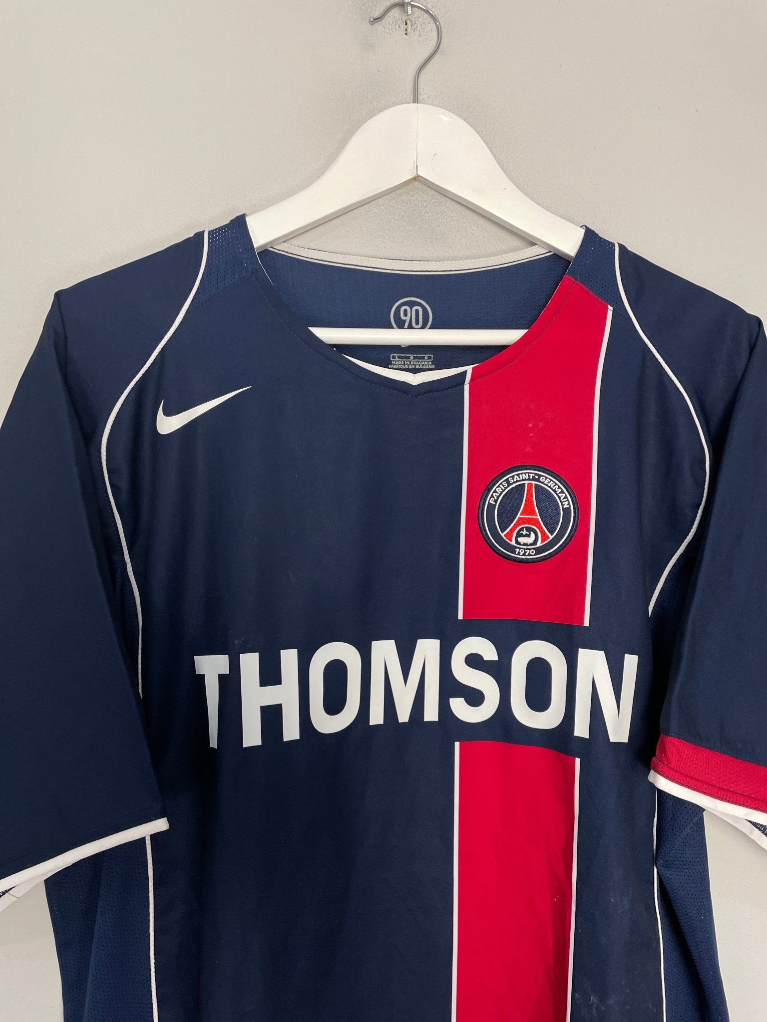 Shop 2004/05 PSG HOME SHIRT (L) NIKE, classic football shirts, vintage football shirts & retro soccer jerseys at Cult Kits