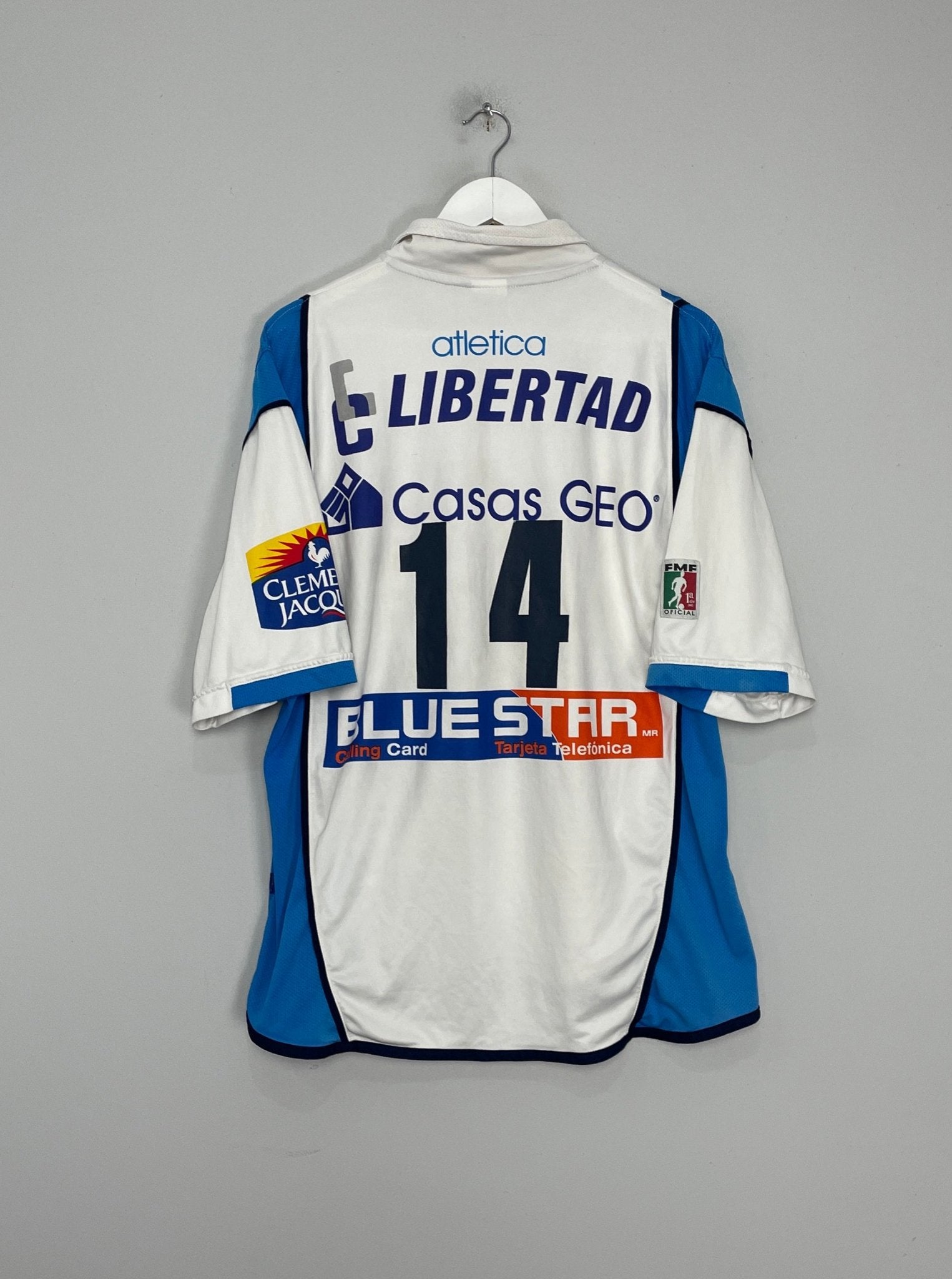 Shop 2004/05 PUEBLA #14 *50 YEAR* HOME SHIRT (XL) ATLETICA, classic football shirts, vintage football shirts & retro soccer jerseys at Cult Kits