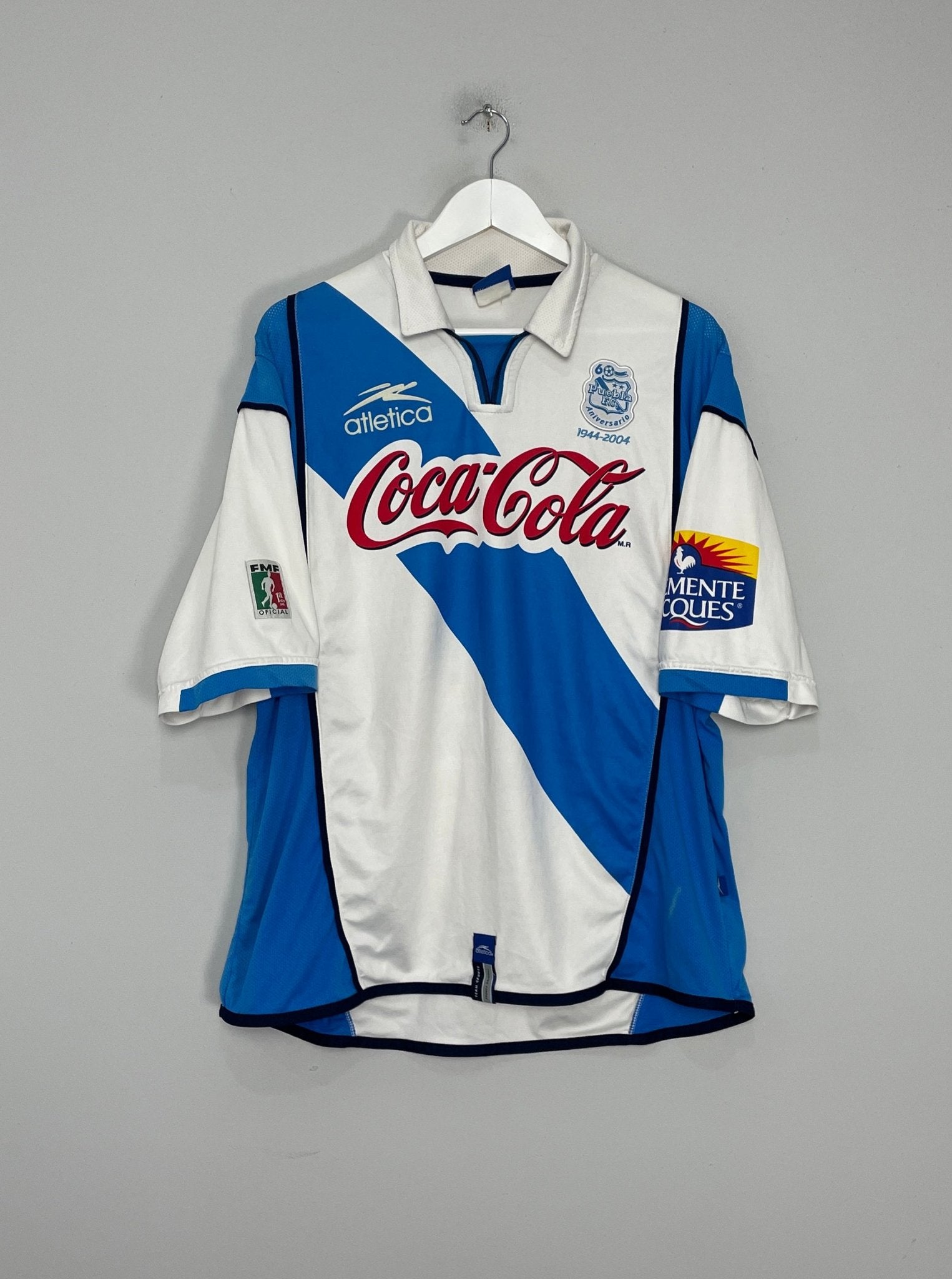 Shop 2004/05 PUEBLA #14 *50 YEAR* HOME SHIRT (XL) ATLETICA, classic football shirts, vintage football shirts & retro soccer jerseys at Cult Kits