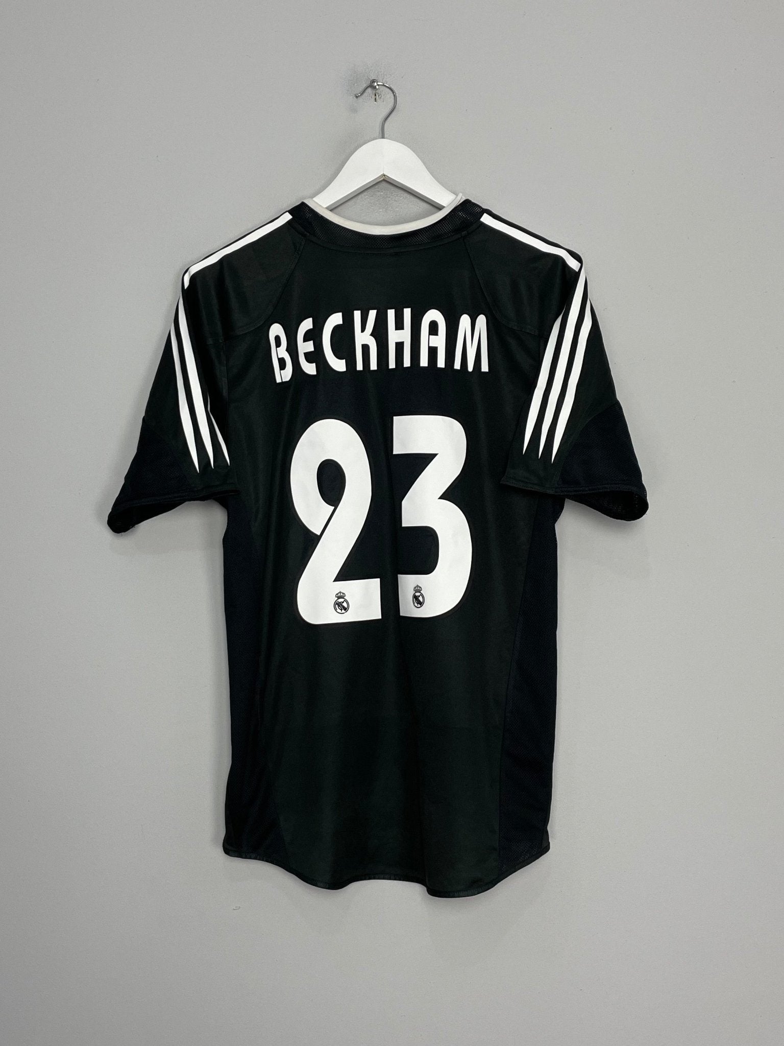 Shop 2004/05 REAL MADRID BECKHAM #23 AWAY SHIRT (M) ADIDAS, classic football shirts, vintage football shirts & retro soccer jerseys at Cult Kits