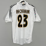 Shop 2004/05 REAL MADRID BECKHAM #23 *BNWT* HOME SHIRT (M) ADIDAS, classic football shirts, vintage football shirts & retro soccer jerseys at Cult Kits