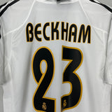Shop 2004/05 REAL MADRID BECKHAM #23 *BNWT* HOME SHIRT (M) ADIDAS, classic football shirts, vintage football shirts & retro soccer jerseys at Cult Kits