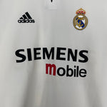 Shop 2004/05 REAL MADRID BECKHAM #23 C/L L/S HOME SHIRT (M) ADIDAS, classic football shirts, vintage football shirts & retro soccer jerseys at Cult Kits