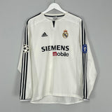 Shop 2004/05 REAL MADRID BECKHAM #23 C/L L/S HOME SHIRT (M) ADIDAS, classic football shirts, vintage football shirts & retro soccer jerseys at Cult Kits