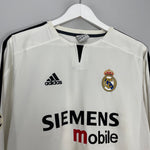 Shop 2004/05 REAL MADRID BECKHAM #23 C/L L/S HOME SHIRT (M) ADIDAS, classic football shirts, vintage football shirts & retro soccer jerseys at Cult Kits