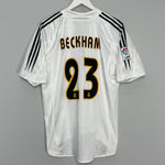 Shop 2004/05 REAL MADRID BECKHAM #23 HOME SHIRT (L) ADIDAS, classic football shirts, vintage football shirts & retro soccer jerseys at Cult Kits