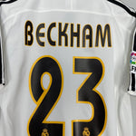 Shop 2004/05 REAL MADRID BECKHAM #23 HOME SHIRT (S) ADIDAS, classic football shirts, vintage football shirts & retro soccer jerseys at Cult Kits