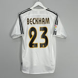 Shop 2004/05 REAL MADRID BECKHAM #23 HOME SHIRT (S) ADIDAS, classic football shirts, vintage football shirts & retro soccer jerseys at Cult Kits