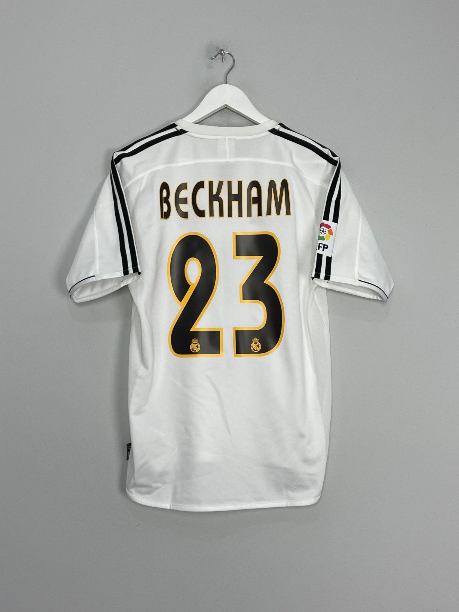 Shop 2004/05 REAL MADRID BECKHAM #23 HOME SHIRT (S) ADIDAS, classic football shirts, vintage football shirts & retro soccer jerseys at Cult Kits