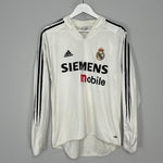 Shop 2004/05 REAL MADRID BECKHAM #23 L/S HOME SHIRT (M) ADIDAS, classic football shirts, vintage football shirts & retro soccer jerseys at Cult Kits