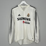 Shop 2004/05 REAL MADRID BECKHAM #23 L/S HOME SHIRT (M) ADIDAS, classic football shirts, vintage football shirts & retro soccer jerseys at Cult Kits