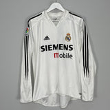 Shop 2004/05 REAL MADRID BECKHAM #23 L/S HOME SHIRT (M) ADIDAS, classic football shirts, vintage football shirts & retro soccer jerseys at Cult Kits