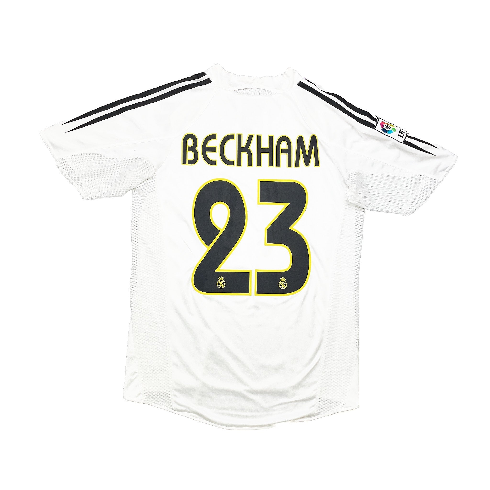 Buy 2004/05 Real Madrid Beckham 23 *Player Issue* Home Shirt (M) Adidas ~ Free worldwide shipping ~ Authentic Vintage Football Shirts from Cult Kits