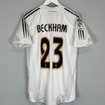 Shop 2004/05 REAL MADRID BECKHAM #23 *PLAYER ISSUE* HOME SHIRT (S) ADIDAS, classic football shirts, vintage football shirts & retro soccer jerseys at Cult Kits