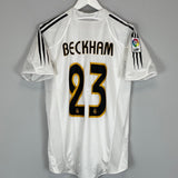 Shop 2004/05 REAL MADRID BECKHAM #23 *PLAYER ISSUE* HOME SHIRT (S) ADIDAS, classic football shirts, vintage football shirts & retro soccer jerseys at Cult Kits