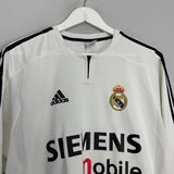 Shop 2004/05 REAL MADRID GUTI.H #14 L/S C/L HOME SHIRT (M) ADIDAS, classic football shirts, vintage football shirts & retro soccer jerseys at Cult Kits