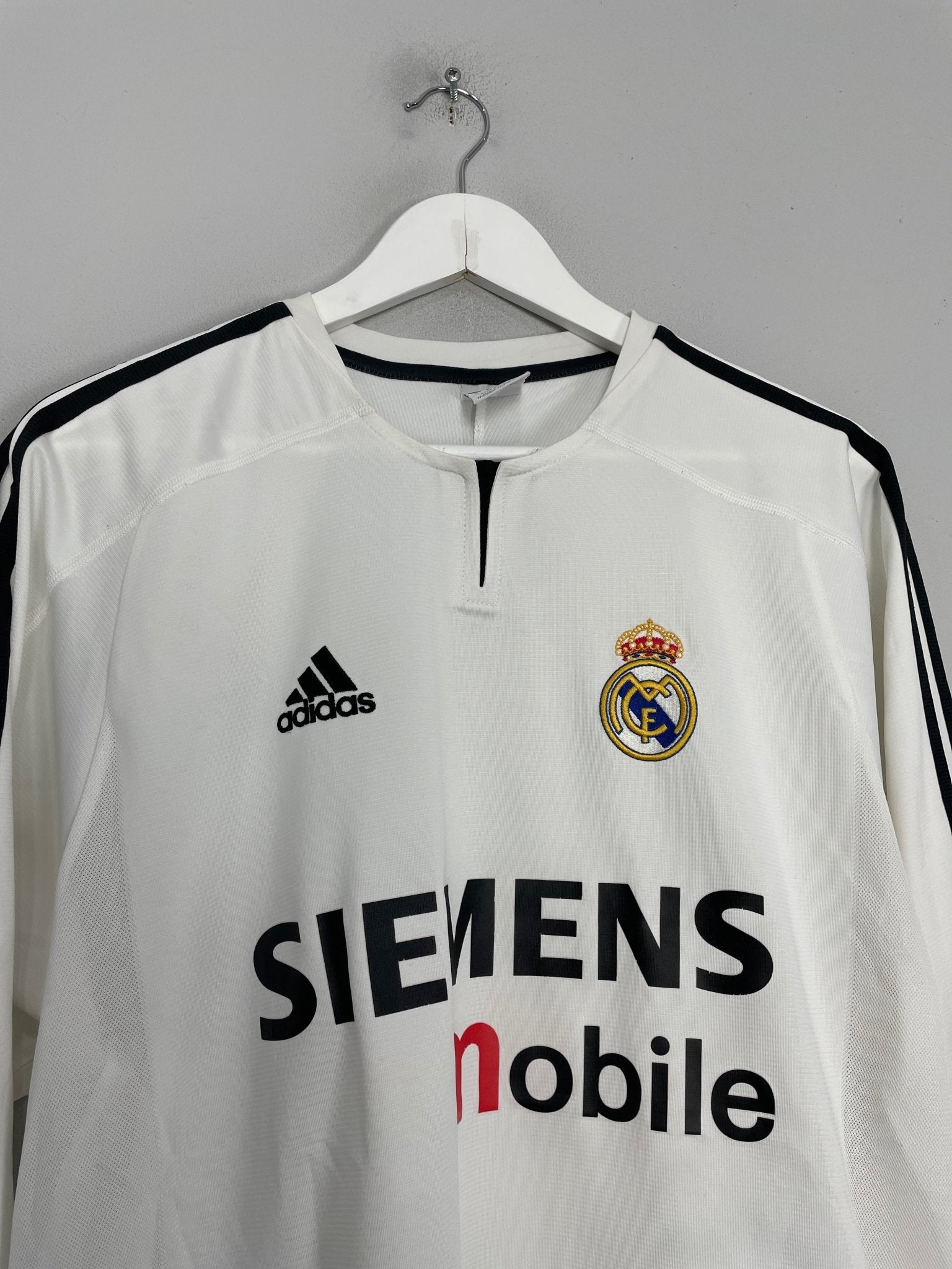 Shop 2004/05 REAL MADRID GUTI.H #14 L/S C/L HOME SHIRT (M) ADIDAS, classic football shirts, vintage football shirts & retro soccer jerseys at Cult Kits