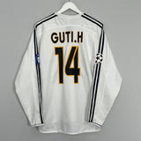 Shop 2004/05 REAL MADRID GUTI.H #14 L/S C/L HOME SHIRT (M) ADIDAS, classic football shirts, vintage football shirts & retro soccer jerseys at Cult Kits