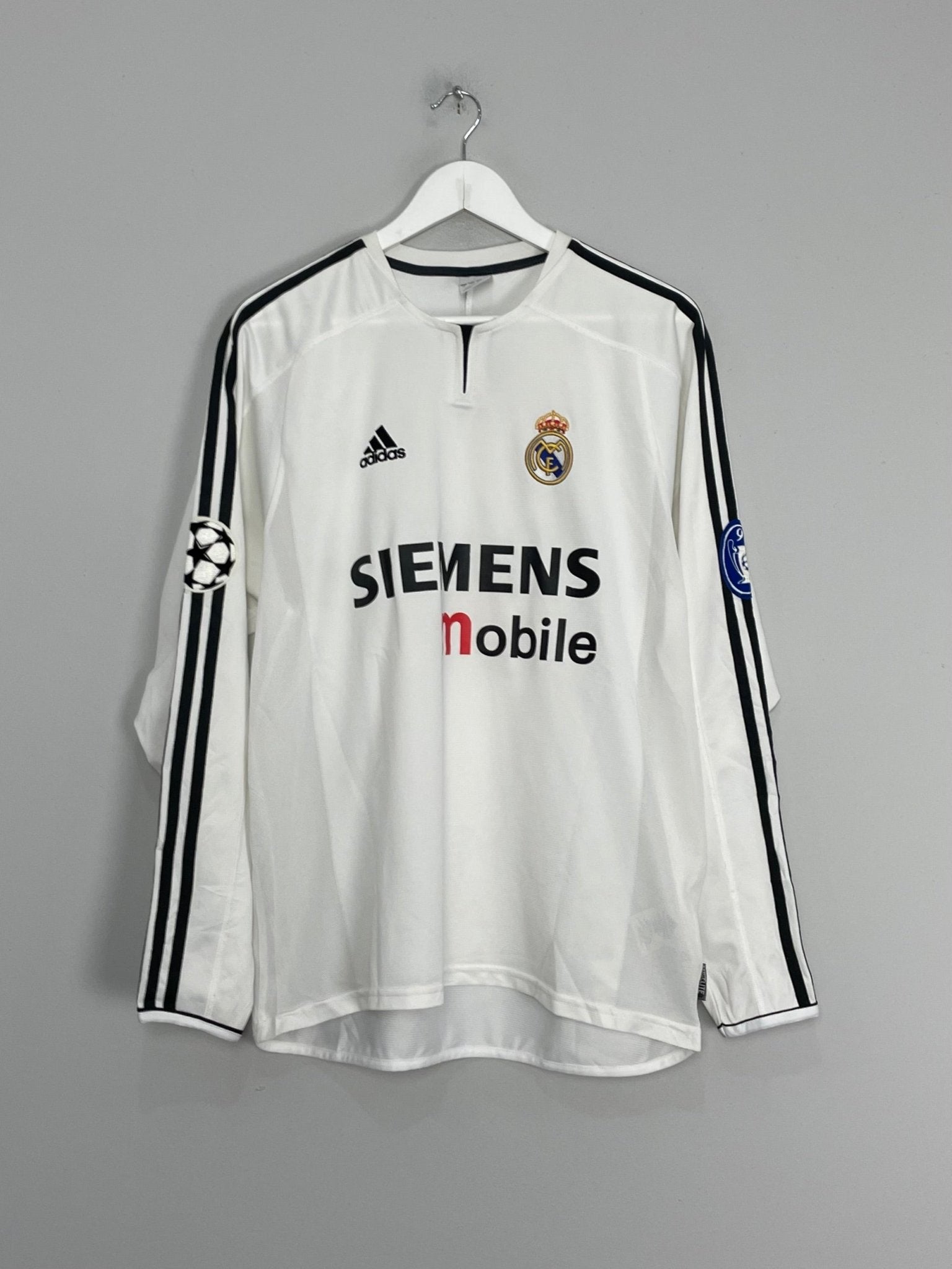 2004/05 REAL MADRID GUTI.H #14 L/S C/L HOME SHIRT (M) ADIDAS